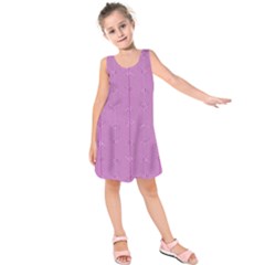 Mod Twist Stripes Pink And White Kids  Sleeveless Dress by BrightVibesDesign