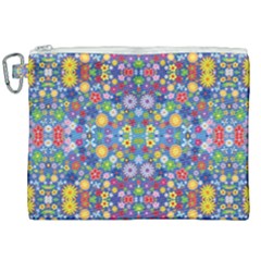 Colorful Flowers Canvas Cosmetic Bag (xxl) by LoolyElzayat