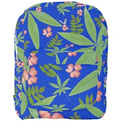 Leaves On Blue Full Print Backpack by LoolyElzayat