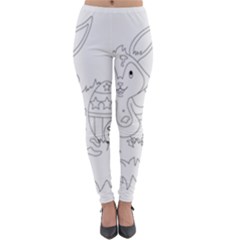 Coloring Picture Easter Easter Bunny Lightweight Velour Leggings