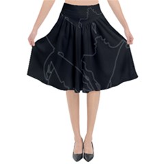 Boyfriends In Love Motivation Flared Midi Skirt