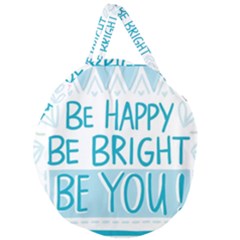 Motivation Positive Inspirational Giant Round Zipper Tote by Sapixe