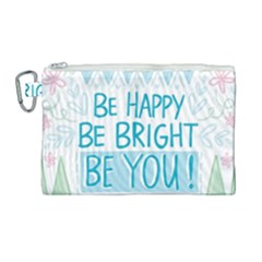 Motivation Positive Inspirational Canvas Cosmetic Bag (large)