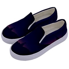 Nature Night Colorful Landscape Kids  Canvas Slip Ons by Sapixe