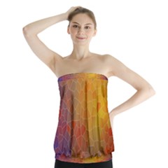 Colors Modern Contemporary Graphic Strapless Top
