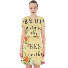 Best Wishes Yellow Flower Greeting Adorable In Chiffon Dress