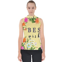Best Wishes Yellow Flower Greeting Shell Top