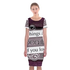 Beautiful Things Encourage Classic Short Sleeve Midi Dress by Sapixe