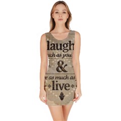 Motivational Calligraphy Grunge Bodycon Dress by Sapixe