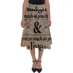 Motivational Calligraphy Grunge Perfect Length Midi Skirt