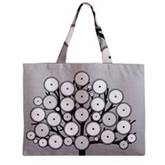 Gears Tree Structure Networks Zipper Mini Tote Bag