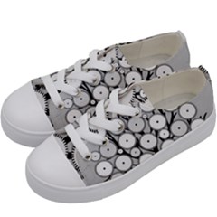 Gears Tree Structure Networks Kids  Low Top Canvas Sneakers