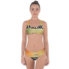 Beautiful Day Cheerful Munter Criss Cross Bikini Set