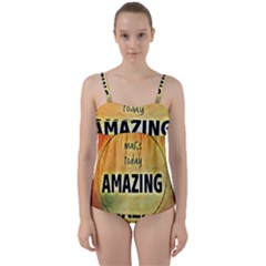 Beautiful Day Cheerful Munter Twist Front Tankini Set