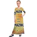 Beautiful Day Cheerful Munter Kids  Quarter Sleeve Maxi Dress View1