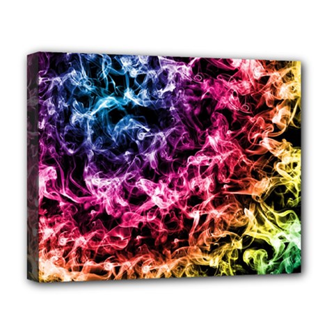 Smoke Colors Soul Black Blue Deluxe Canvas 20  X 16  