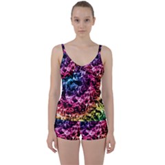 Smoke Colors Soul Black Blue Tie Front Two Piece Tankini