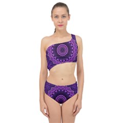 Mandala Purple Mandalas Balance Spliced Up Two Piece Swimsuit