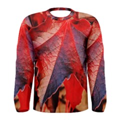 Wine Partner Wild Vine Leaves Plant Men s Long Sleeve Tee by Sapixe