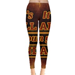 Motivation Live Courage Enjoy Life Leggings  by Sapixe