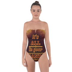 Motivation Live Courage Enjoy Life Tie Back One Piece Swimsuit by Sapixe