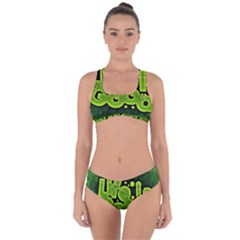 Motivation Live Courage Enjoy Life Criss Cross Bikini Set by Sapixe