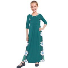 Design Texture Background Love Kids  Quarter Sleeve Maxi Dress by Sapixe