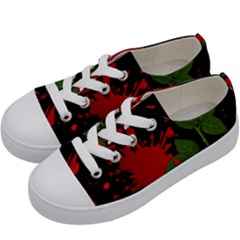 Background Texture Stain Kids  Low Top Canvas Sneakers