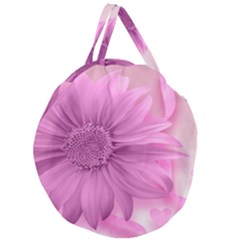 Flower Design Romantic Giant Round Zipper Tote