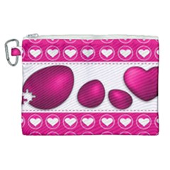 Love Celebration Easter Hearts Canvas Cosmetic Bag (xl) by Sapixe