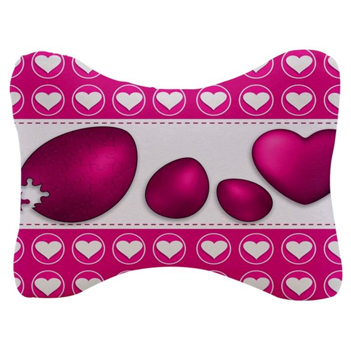 Love Celebration Easter Hearts Velour Seat Head Rest Cushion