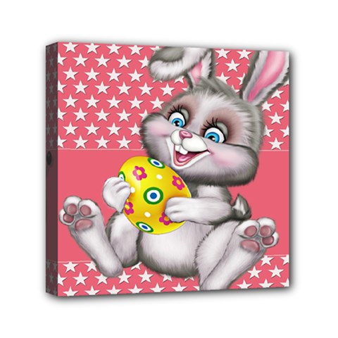 Illustration Rabbit Easter Mini Canvas 6  X 6  by Sapixe