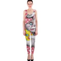 Illustration Rabbit Easter One Piece Catsuit