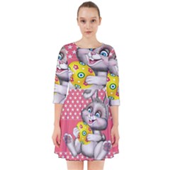 Illustration Rabbit Easter Smock Dress