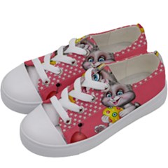 Illustration Rabbit Easter Kids  Low Top Canvas Sneakers