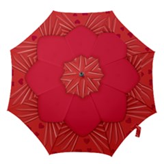 Background Texture Heart Love Hook Handle Umbrellas (large)