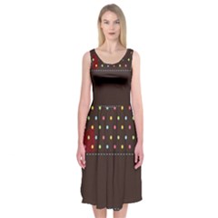 Design Background Reason Texture Midi Sleeveless Dress by Sapixe