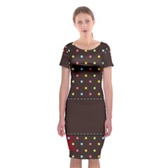 Design Background Reason Texture Classic Short Sleeve Midi Dress by Sapixe