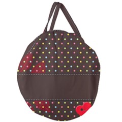 Design Background Reason Texture Giant Round Zipper Tote