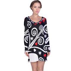 Ornament Background Long Sleeve Nightdress