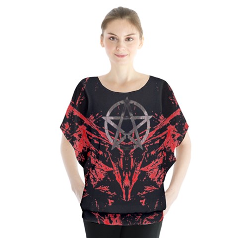 Prophecy Batwing Chiffon Blouse by GhostGear