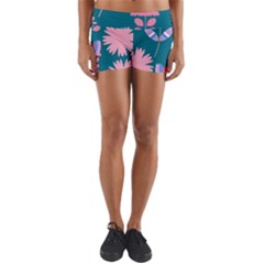 Flowers Yoga Shorts