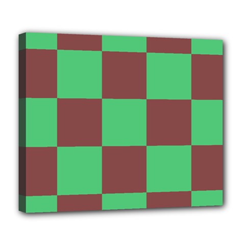 Background Checkers Squares Tile Deluxe Canvas 24  X 20   by Sapixe