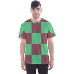 Background Checkers Squares Tile Men s Sports Mesh Tee