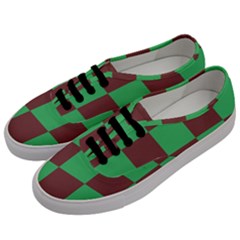 Background Checkers Squares Tile Men s Classic Low Top Sneakers