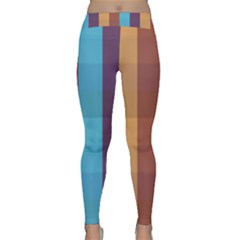 Background Desktop Squares Classic Yoga Leggings by Sapixe