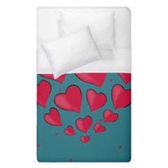 Background Desktop Hearts Heart Duvet Cover (single Size) by Sapixe