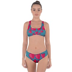 Background Desktop Hearts Heart Criss Cross Bikini Set