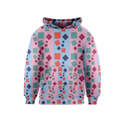 Background Desktop Squares Kids  Pullover Hoodie by Sapixe