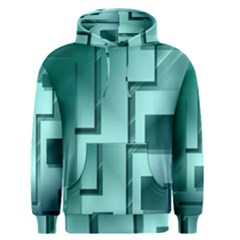 Green Figures Rectangles Squares Mirror Men s Pullover Hoodie by Sapixe